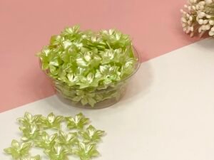 Flor 20mm - Verde Perolada - 12g (Aprox 40unid)