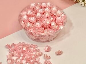 Flor 11mm - Rosa Perolado - 10g (Aprox 72unid)