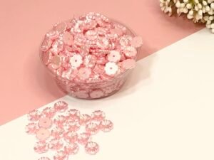 Flor 11mm - Rosa Perolado - 10g (Aprox 50unid)