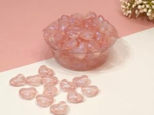 Coração 15mm - Rosa Cintilante