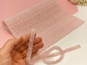 Manta Pérola Rosa Bebê 
1x39cm