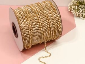 Strass em Metro - Dourado - Tamanho 12