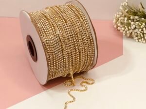 Strass em Metro - Dourado - Tamanho 8