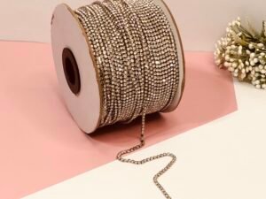 Strass em Metro - Prata - Tamanho 8