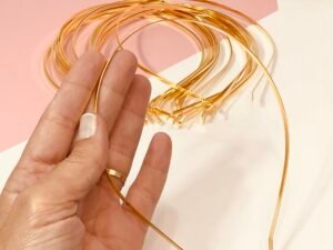 Tiara Metal/Dourada 5 Unid