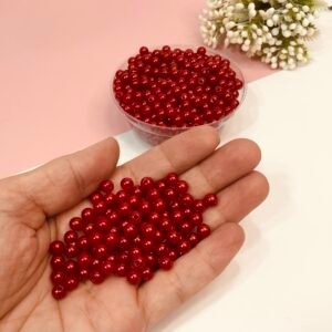 Pérola 06mm vermelho 25 gramas