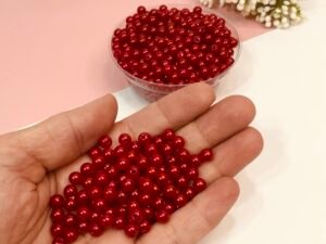 Pérola 06mm vermelho 25 gramas
