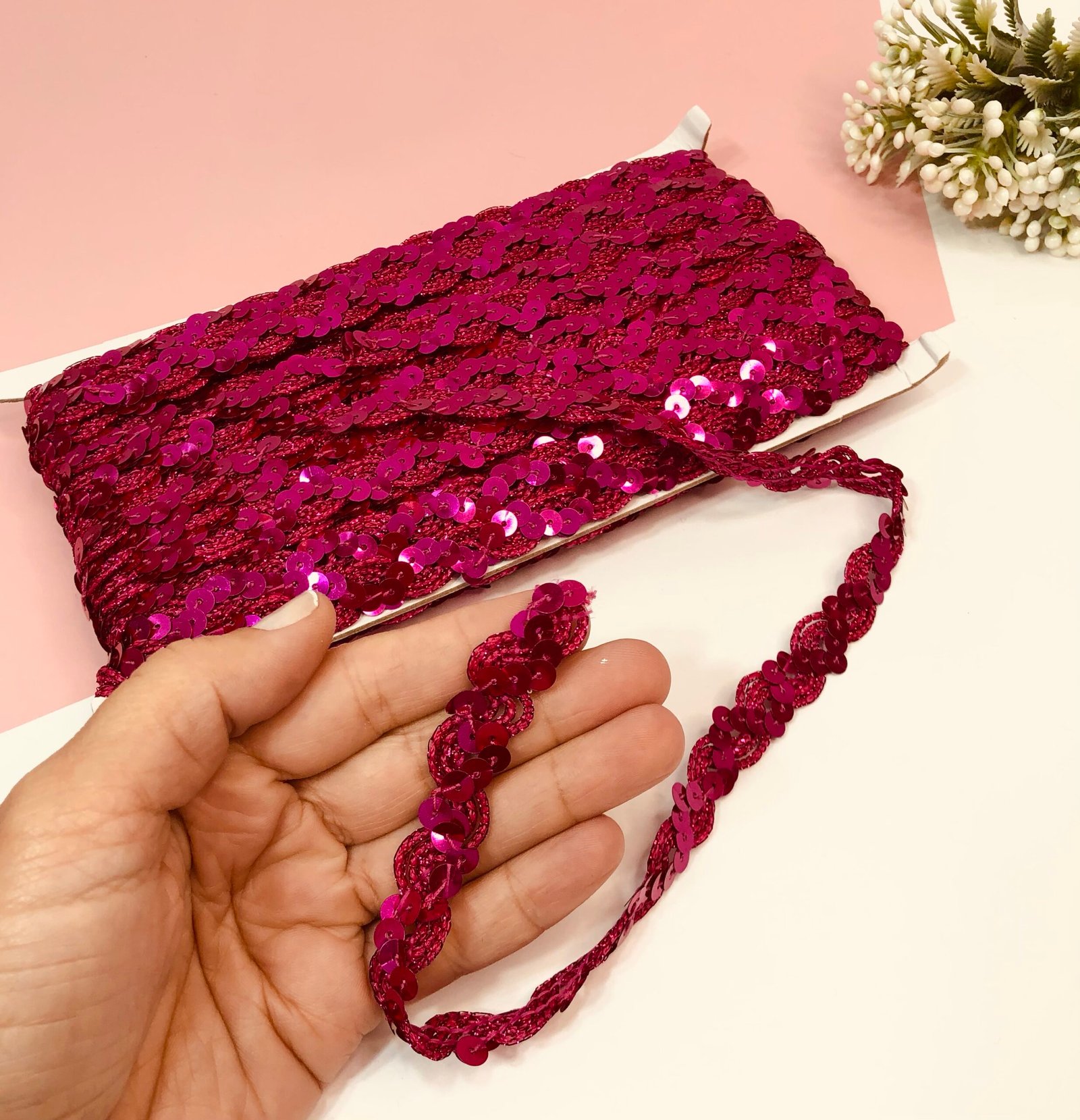 Lantejoula em metro
Rosa pink