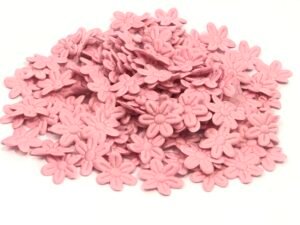 Flor Margarida - Rosa Chá - 2mm - Aprox 100unid