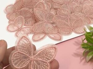 Borboleta - 4,5mm - Rosê- 4 unid.