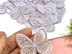 Borboleta - 4,5mm - Lilás- 4 unid.