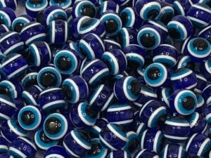 Vidro - 8mm - Olho Grego - 25 unid.