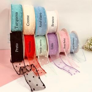 Fita Organza Poá 
38mm-02mtrs