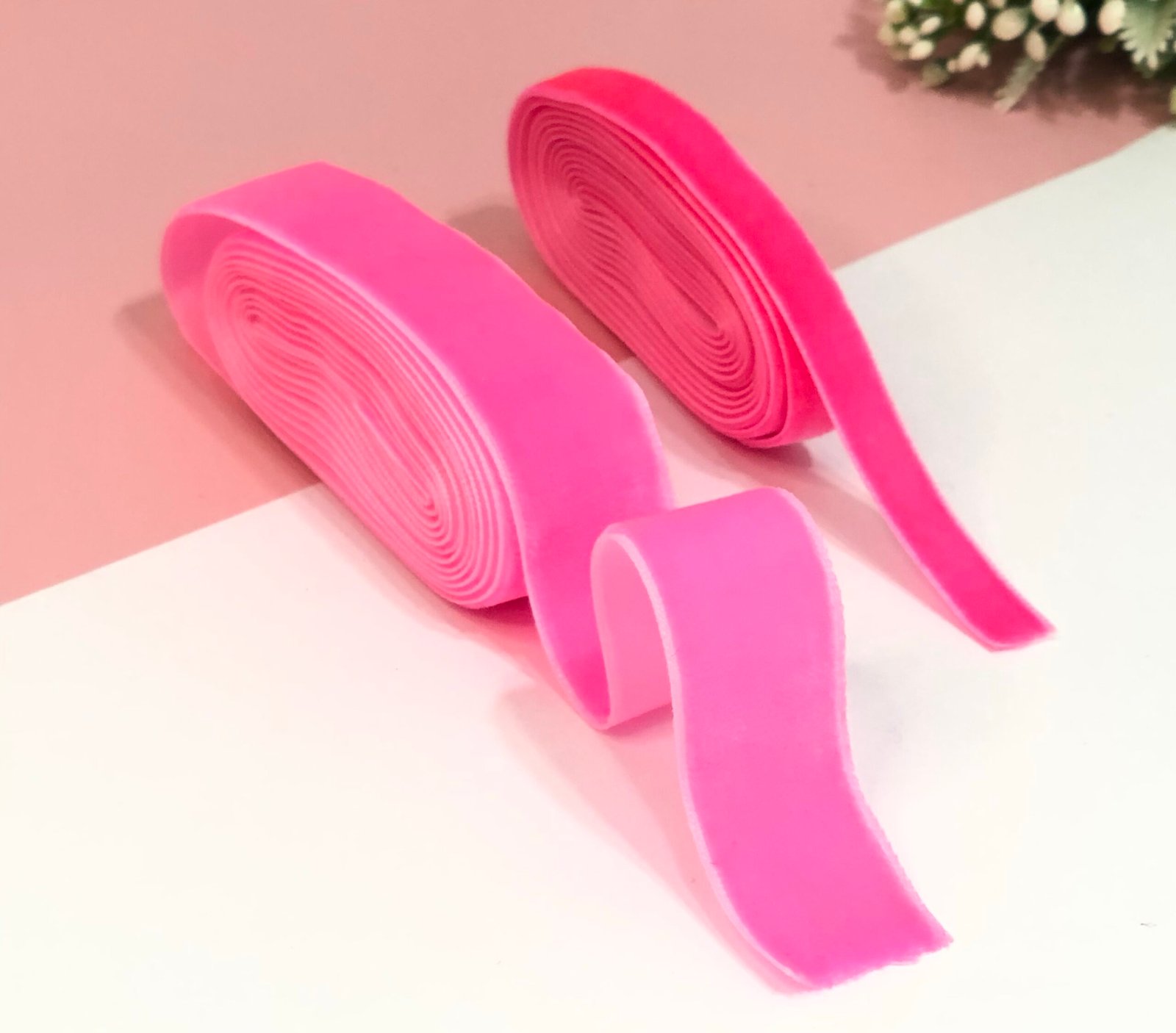 Fita Veludo 
Cor#Rosa Neon