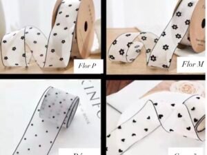 Fita Organza estampada 
-38mm- 02mtr