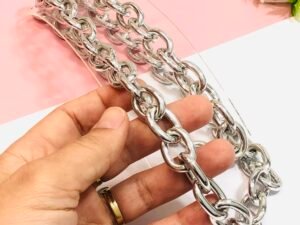 Corrente Níquel - Parata - 01mt - Elo Cadeado - 04mm