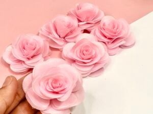 Flor Organza - 0,5cm - Rosa - 02 unid.