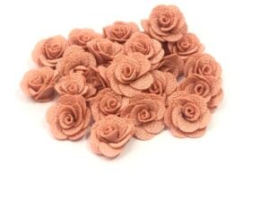 Flor Rosa Malha - Nude - 10unid