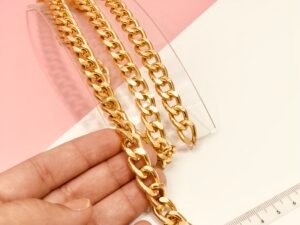 Corrente - Dourado - 01mt -  Lixada - 3mm