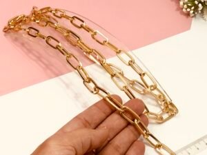 Corrente - Dourado - 01mt - Elo Longo - 2.0mm