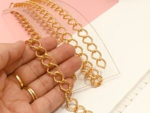 Corrente - Dourado - 01mt - Elo Torcido - 1,50mm