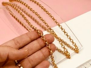 Corrente - Dourado -  01mt - Elo Português - 2,0mm