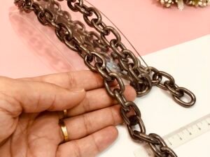 Corrente Cadeado - Grafite - 01mt - 3,0mm