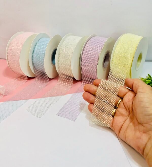 Fita Organza Gliter - 02mts - 38mm