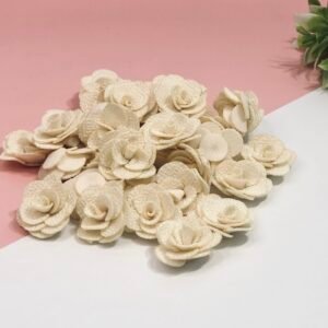 Flor Rosa malha -Creme-
10unid