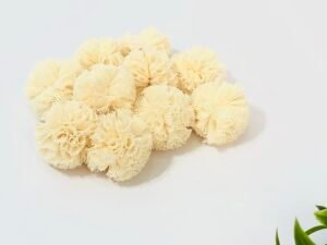 Pompom - Malha Creme - 2,5cm - 10unid