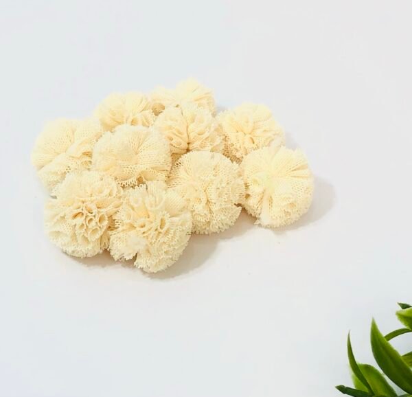 Pompom malha-2,5cm-Creme 
10unid