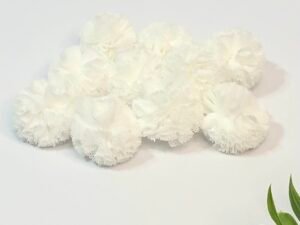 Pompom - Malha Branco - 2,5cm - 10unid