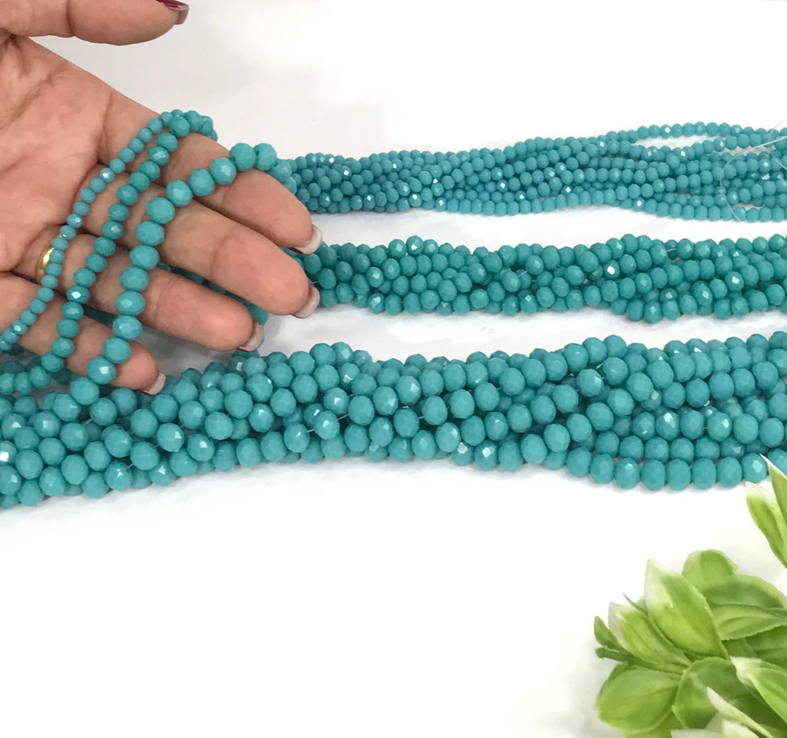 Fio Cristal - Azul Turquesa Leitoso 864