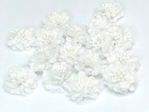 Flor juta -3,0cm-Branca 
02unid