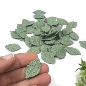 Folha courinho-1,5x2,5cm-Verde 
20unid