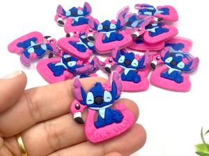 Aplique Emborrachado - Stitch - Rosa (Angel) - 04unid