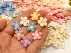 Aplique Florzinha Linha (bordada) - 08unid - Sortidas