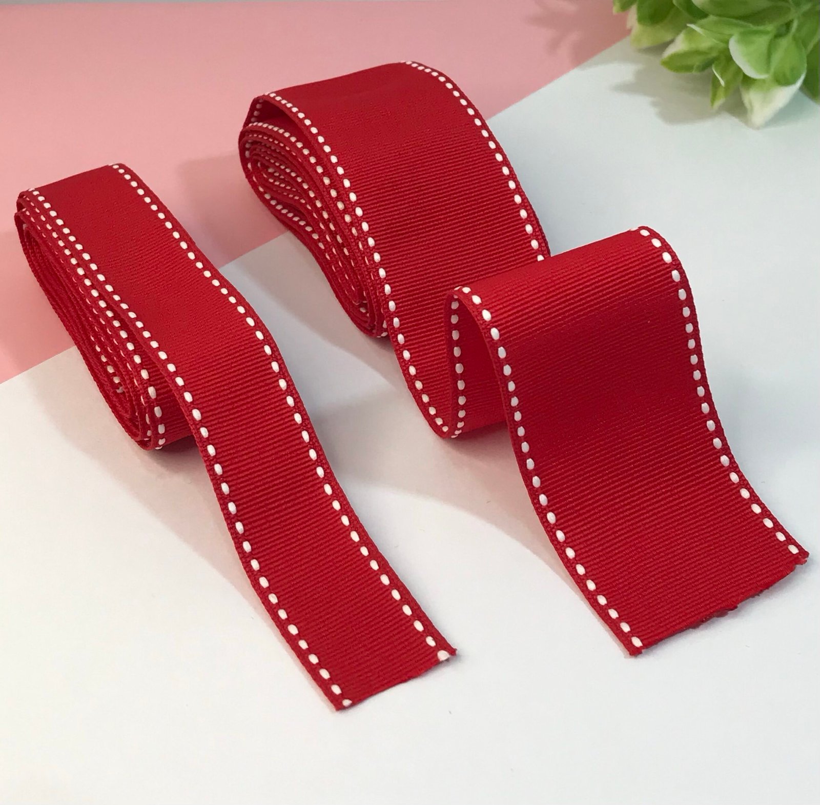 Fita Pesponto - Vermelho- 02mtrs