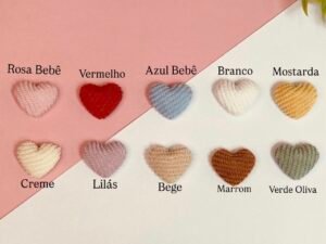 Aplique - Coração Cotelê -1.8mm- 06unid