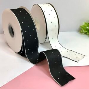 Fita Seda com strass - 38mm - 02mts