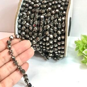 Strass metro - Grafite SS28 - Latão vidro