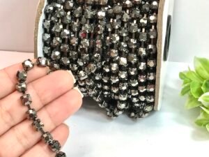 Strass metro - Grafite SS28 - Latão vidro