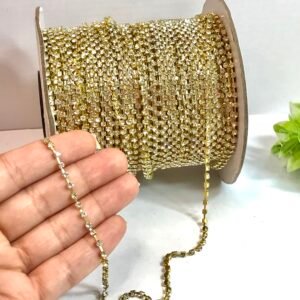 Strass metro - Dourado - Latão vidro - SS 12