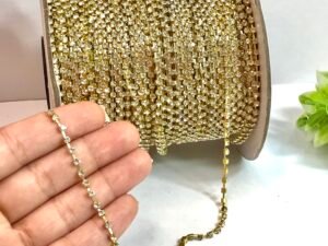 Strass metro - Dourado - Latão vidro - SS 12