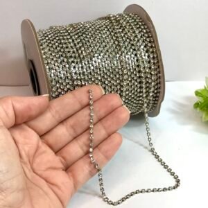 Strass metro - Níquel SS12 - Latão vidro