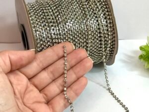 Strass metro - Níquel SS12 - Latão vidro