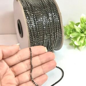 Strass metro - Grafite SS06 - Latão vidro