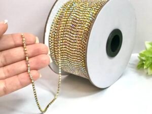 Strass metro Furta Cor - SS06 -Latão vidro - SS06 -01mtr