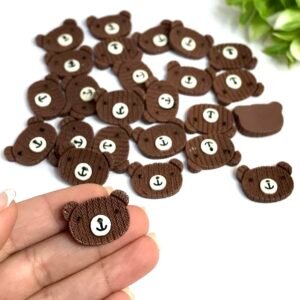 Aplique Urso Resina - 19x26mm - 04unid