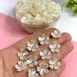 Flor Pérola - 15mm  - 10gr -Aprx 45unid